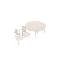 Elegant White Dining Table And Chairs With Ornate Carved Details Classic Design
