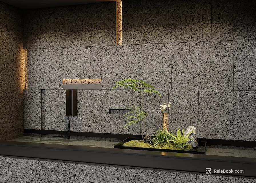 Modern Open Concept Kitchen Interior Design With Spacious Layout Cabinets And Lighting 3d model 