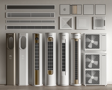 Modern Air Conditioning Air Conditioning Combined Air Conditioning External Air Conditioning Aluminum Gusset Plate Central Air Conditioning Vertical Air Conditioning Wall Hanging Air Conditioning 3d model