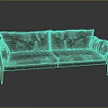 Modern Dark Brown Leather Two Seater Sofa With Wooden Legs