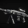 modern machine gun 3d model