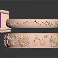 Stacked Rose Gold Rings With Pink Triangular Gemstone Daisy Decorations And Small Green Accent Gem