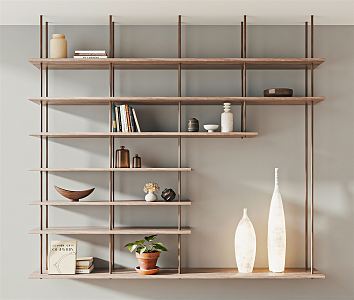 Modern Bookshelf Decorative Rack Hanging Bookshelf Bookcase Hanging Bookshelf Decorative Rack Hanging Bookshelf Iron Art Hanging Bookshelf Bookcase Ornaments Combination 3d model