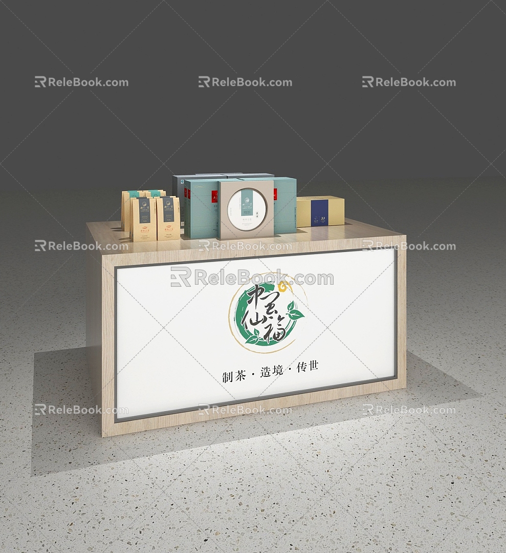 Tea Cabinet Tea Display Cabinet Tea Props Tea 3d model