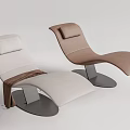 Modern Lounge Chairs White And Brown With Metal Base Soft Pillows And Cozy Design