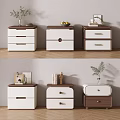 Modern Nightstand Design Ideas With Wooden Accents White Panels And Decorative Elements