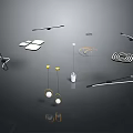 Modern Minimalist Lighting Combinations Featuring Various Pendant Lights Wall Lamps and Geometric Shapes
