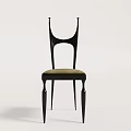 Elegant Modern Dining Chairs With Black Frame And Beige Upholstered Seat Design