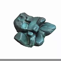 Teal Colored Natural Stone Pile With Smooth Texture And Decorative Look