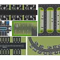 Eco Friendly Parking Lot Design With Greenery Separation And Sustainable Layout