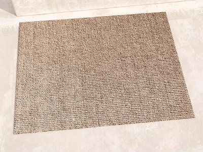 Brown Woven Square Rug with Textured Surface for Modern Home Floor Decoration 3d model