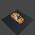 Orange Racing Car With Sponsor Logos Large Wheels And Sporty Design Features