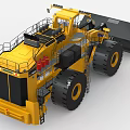 Yellow Heavy Duty Functional Vehicle With Large Bucket And Wheels For Mining Operations