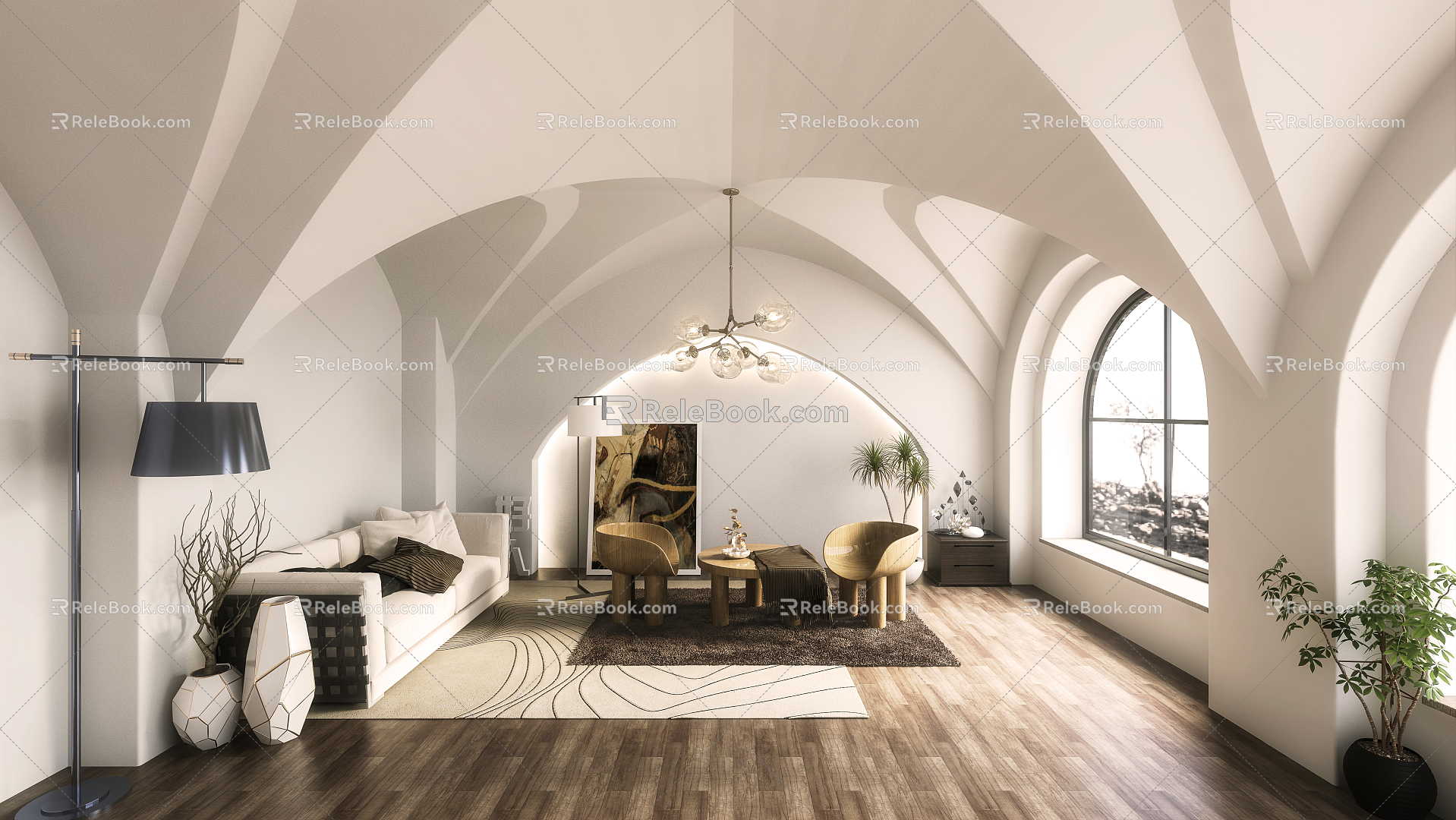 modern living room 3d model