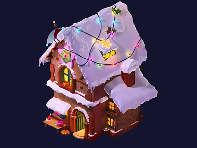 Jianou Cartoon Building Ice and Snow Cabin 3d model