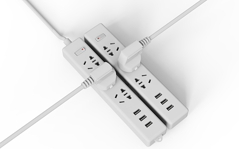 Socket plug patch panel 3d model