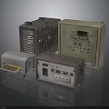 Vintage Electronic Equipment With Retro Control Panels Keyboards And Display Screens