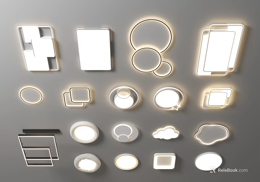 Modern Ceiling Lights With Various Shapes And Stylish Designs For Home Decor 3d model 
