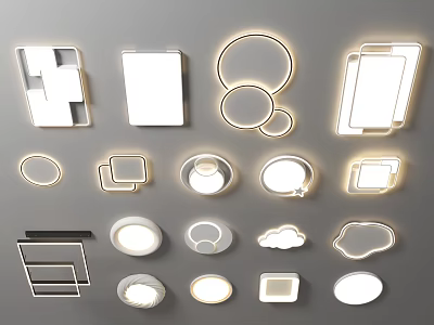 Modern Ceiling Lights With Various Shapes And Stylish Designs For Home Decor 3d model