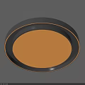 Round Modern Ceiling Light With Black Frame And White Illumination For Home Decor