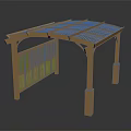 Wooden Pergola With Lattice Roof And Columns For Outdoor Garden Design