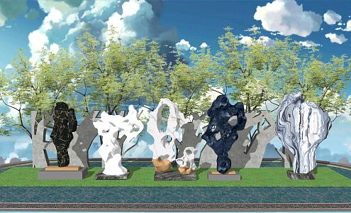 New Chinese Style Taihu Stone Taihu Stone Ornaments Landscape Stone 3d model