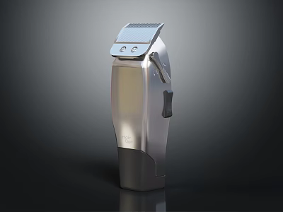 Modern Electric Hair Clipper With Stainless Steel Body And Precision Blades 3d model