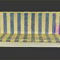Blue And White Striped Upholstered Bench Modern Furniture Design For Interior