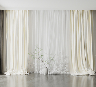 Modern Curtains 3d model