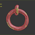 Closeup View Of Rusty Interlocked Metal Rings On Dark Background With Reflection