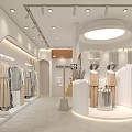 Bright Modern Clothing Store Interior Design With Display Racks And Mannequins Showing Outfits