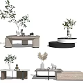 Modern coffee table coffee table combination 3d model