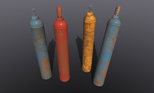 Industrial gas tank 3d model