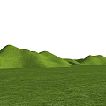 Scenic Park Landscape With Lush Green Grass And Rolling Hills