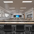modern classroom literature creation 3d model