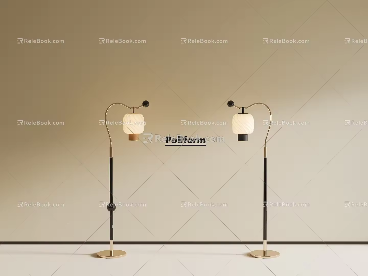 Modern Middle Ancient Floor Lamp Fishing Lamp Middle Ancient Vintage Floor Lamp 3d model