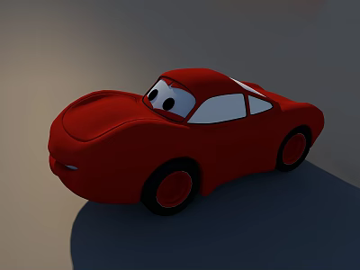 Cartoon car toy 3d model