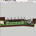 Commercial Street Rooftop Terrace With Green Lawn Seats Umbrellas And Lighting