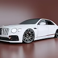 White Luxury Sedan With Sleek Body Lines And Stylish Alloy Wheels
