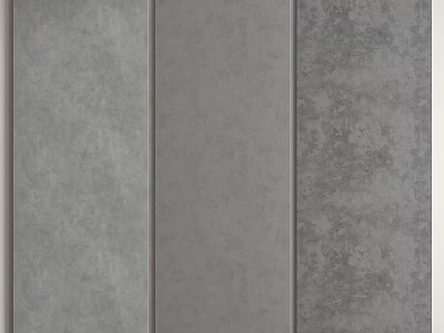 Gray Wall Panels With Different Textured Surfaces For Home Interior Design 3d model