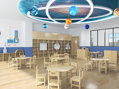 Modern Kindergarten Science Discovery Room model