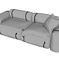 Modern double sofa 3d model