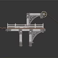 Industrial Equipment With Large Metal Structure Platform Railings And Supports