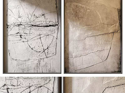 Abstract Paintings With Intricate Lines And Textures 3d model