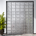 Modern glass brick glass brick partition screen combination 3d model