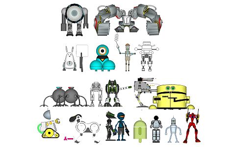 Modern Robots 3d model