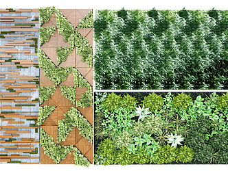 Modern Plant Wall Green Plant Wall Vertical Greening Green Plant Background Wall Greening Wall Green Plant Decoration 3d model