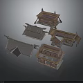 Traditional Chinese Architecture Roof Models With Ancient Style And Detailed Design