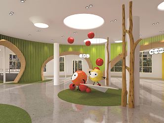 Modern Kindergarten Hall 3d model