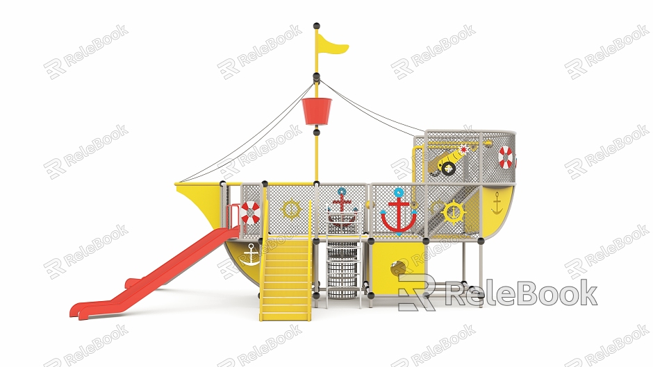 Amusement equipment pirate ship amusement equipment PE board pirate ship toy amusement model